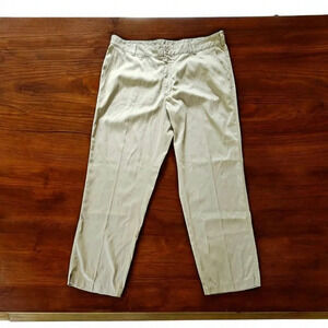 Nike Dri-Fit Golf Pants Mens Standard Fit Khaki Tan Flat Front Chino Size 36/30